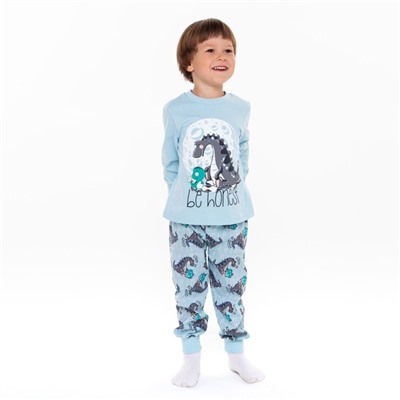 Пижама для мальчика, цвет голубой, рост 122 см