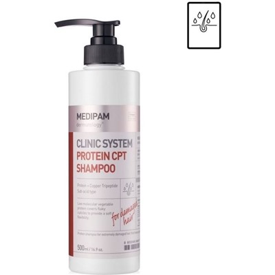 Питательный шампунь с протеином Clinic System Protein CPT Shampoo, 500 мл