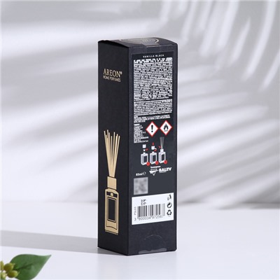 Диффузор ароматический для дома Areon Sticks Premium, 85 мл, "Vanilla Black", ваниль