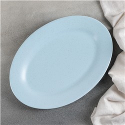 Блюдо фарфоровое Доляна «Амелия», 29,5×20,5 см, цвет голубой