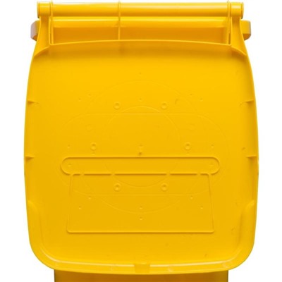 Мусорный контейнер на 2-x колесах с крышкой 120 л желтый