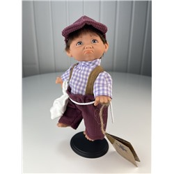 Кукла "Джестито" , мальчик, недовольный, в фиолетовом, 18 см, арт.149-6