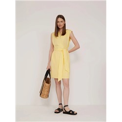 Платье с поясом  цвет: Желтый PL1420/scobby | купить в интернет-магазине женской одежды EMKA