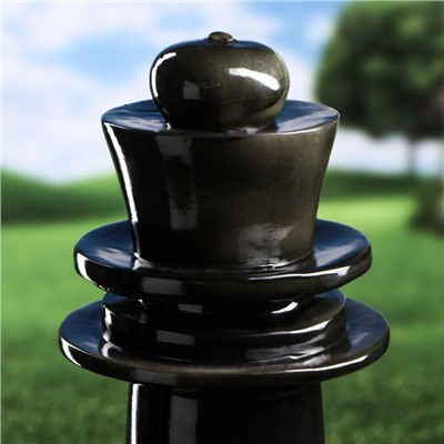 Садовая фигура "Король", чёрная, керамика, 62 см