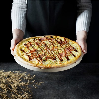 Доска для пиццы Adelica «Итальяно», 6 кусков, d=32 см, толщина 1,8 см, берёза