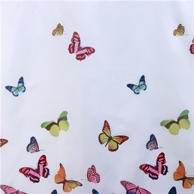 Штора для ванны Доляна «Бабочки», 180×180 см, полиэстер