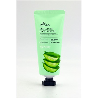 MCNALLY - КРЕМ ДЛЯ РУК С ЭКСТРАКТОМ АЛОЭ ALOE SIGNATURE HAND CREAM, 100 МЛ