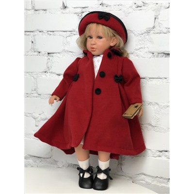 Кукла Эбрил, в красном пальто, 62 см , арт. P6002