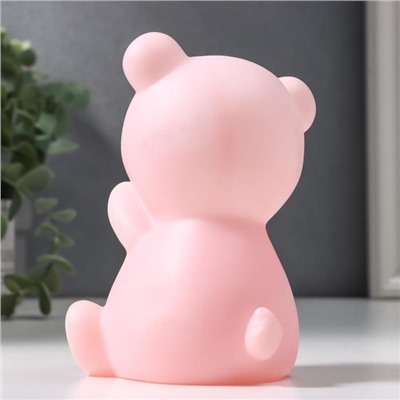 Ночник "Мишка" 1Вт розовый 8,5х8,5х12 см.