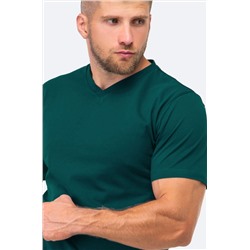 Мужская хлопковая футболка с V-вырезом Happy Fox