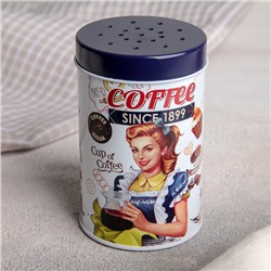Ёмкость для сыпучих продуктов Coffee, 100 мл, 7×5,5×8 см, с отверстиями и ручкой