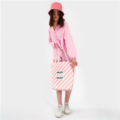 Сумка женская пляжная "Enjoy", 39х32 см, розовая