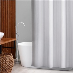 Штора для ванны SAVANNA «Классика», с люверсами, 180×200 см, полиэстер, цвет белый