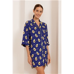 Рубашка 56426 Фиолетовый авокадо