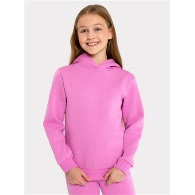 Комплект для девочек теплый (худи, брюки) в розовом оттенке
