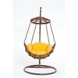 Подвесное кресло, с подушкой, искусственный ротанг, цвет коричневый, 44-004-18