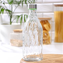 Бутылка стеклянная «Ромб», 1 л, 9,5×25,5 см