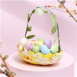 Декор пасхальный «Корзинка с яйцами» 8 × 12 × 14 см