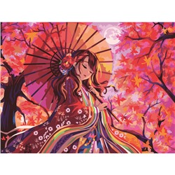 Картина по номерам на холсте ТРИ СОВЫ "Японское солнце", 30*40, с акриловыми красками и кистями