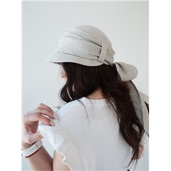 Л24-11 шляпа для женщин  МУЗА  шарф натуральный серый
