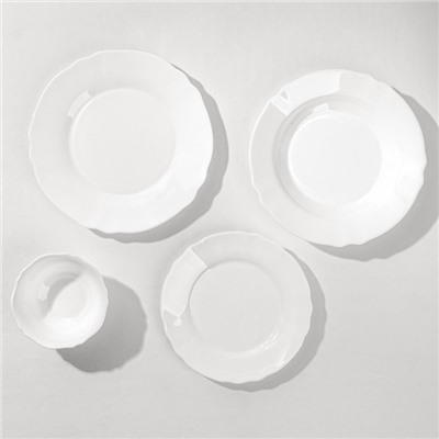 Набор столовый стеклокерамический LOUIS XV, 16 предметов, цвет белый