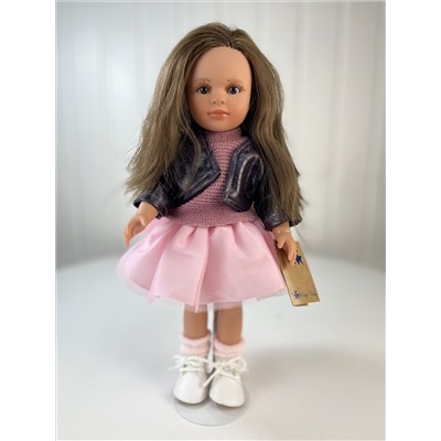 Кукла "Нина", шатенка, в кожаной кртке, 33 см, арт. 33119