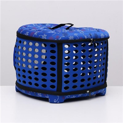 Складная сумка-переноска большая, материал EVA, 42,5 х 37,5 х 29,5 см, синяя