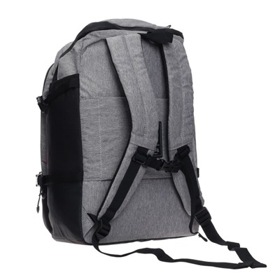 Рюкзак молодёжный Grizzly, 45 х 32 х 21 см, эргономичная спинка, отделение для ноутбука, чёрный, серый