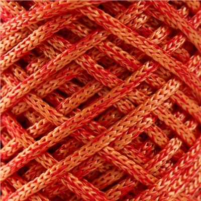 Шнур для вязания 35% хлопок,65% полипропилен 3 мм 85м/165±5 гр (Красный/оранжевый)