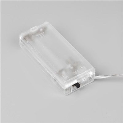 Гирлянда «Нить» 2 м с насадками «Лягушонок», IP20, прозрачная нить, 10 LED, свечение тёплое белое, AAх2