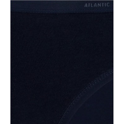 Трусы женские бикини Atlantic, набор из 3 шт., хлопок, темно-синие + голубые + охра, 3LP-195