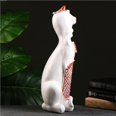 Фигура "Кошка Лола" перламутр с росписью, 46см