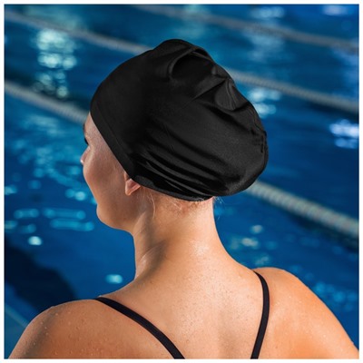 Шапочка для плавания взрослая ONLYTOP Swim, тканевая, обхват 54-60 см
