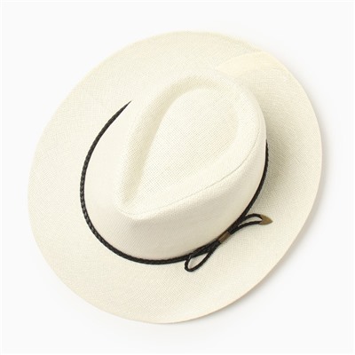 Шляпа мужская MINAKU, цвет белый, р-р 58