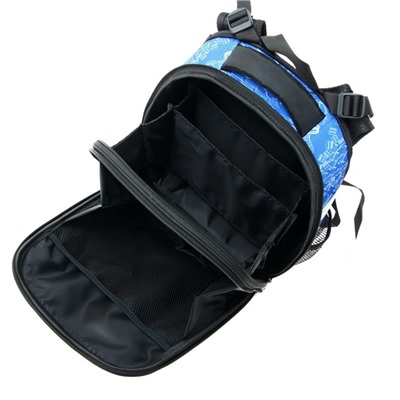 Рюкзак каркасный Probag "Мото" 38 х 30 х 16 см, эргономичная спинка, чёрный, синий