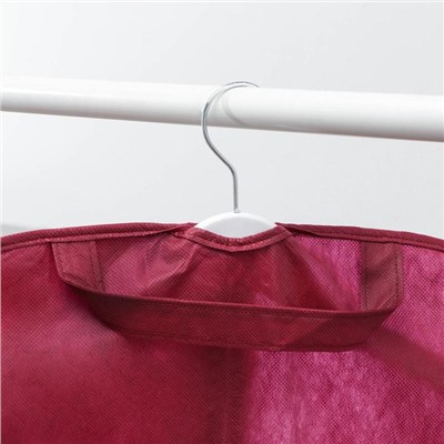 Чехол для одежды 60×100 см, спанбонд, цвет бордо