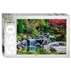 Пазл «Каскадный водопад в японском саду», 560 элементов