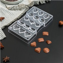 Форма для шоколада и конфет «Джемма», 15 ячеек, 20×12×2,5 см