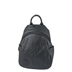 Рюкзак иск.кожа, отдел на молнии, цвет черный 25х12х33
