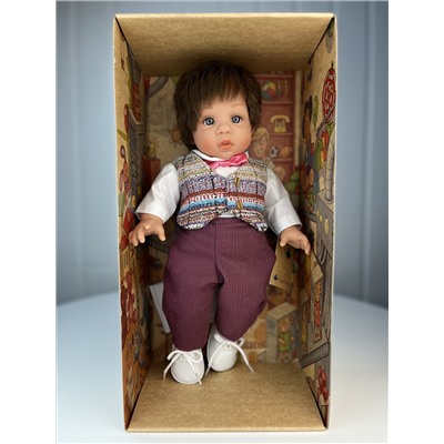 Кукла Джестито "Маленькие зубки", мальчик в брюках и жилетке, 38 см , арт. 12021