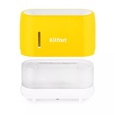 Увлажнитель воздуха Kitfort КТ-2887-1, ультразвуковой, 15.6 Вт, 0.24 л, жёлто-белый
