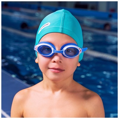 Очки для плавания детские ONLYTOP, беруши, цвет голубой