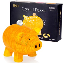 Yuxin 3D-Пазл "Большая Cвинья-Копилка" Желтая Crystal Puzzle