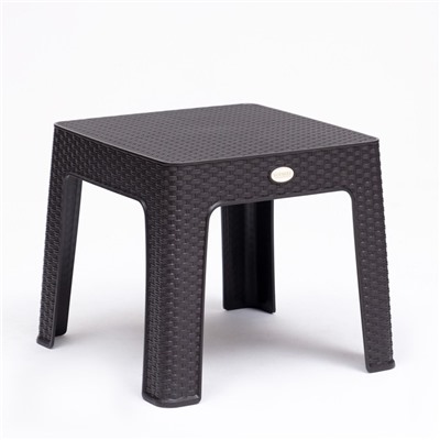 Кофейный столик "Ротанг" 44 х 44 х 41 см, темно-коричнеый