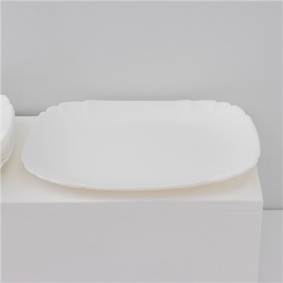 Набор десертных тарелок Luminarc Lotusia, d=20,5 см, стеклокерамика, 6 шт, цвет белый