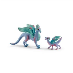 Набор Schleich Цветочный дракон с детенышем