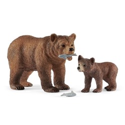 Набор Schleich Самка медведя гризли с детенышем