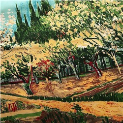 Винсент Ван Гог | Платок "Фруктовый сад с цветущими персиками"