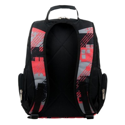 Рюкзак, молния, цвет серо-черно-красный 300x410x110