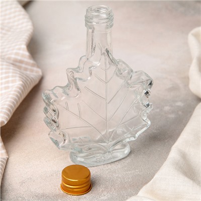 Бутылка стеклянная «Клён», 100 мл, 10×3,5×14 см